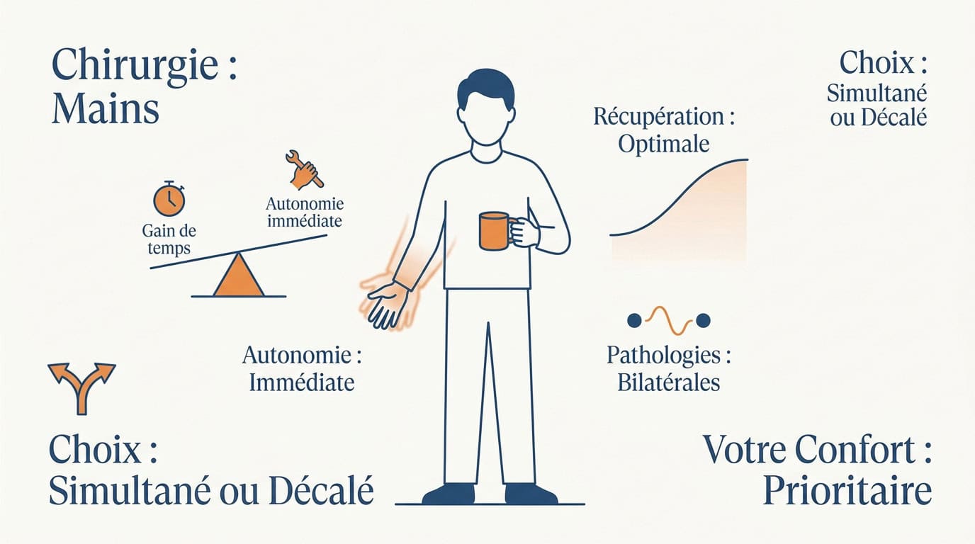 Consultation pour une chirurgie de la main bilatérale